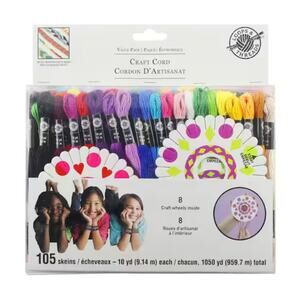 New in Box Craft Cord Value Pack by Loops & Threads™, 105ct. With Craft Wheel